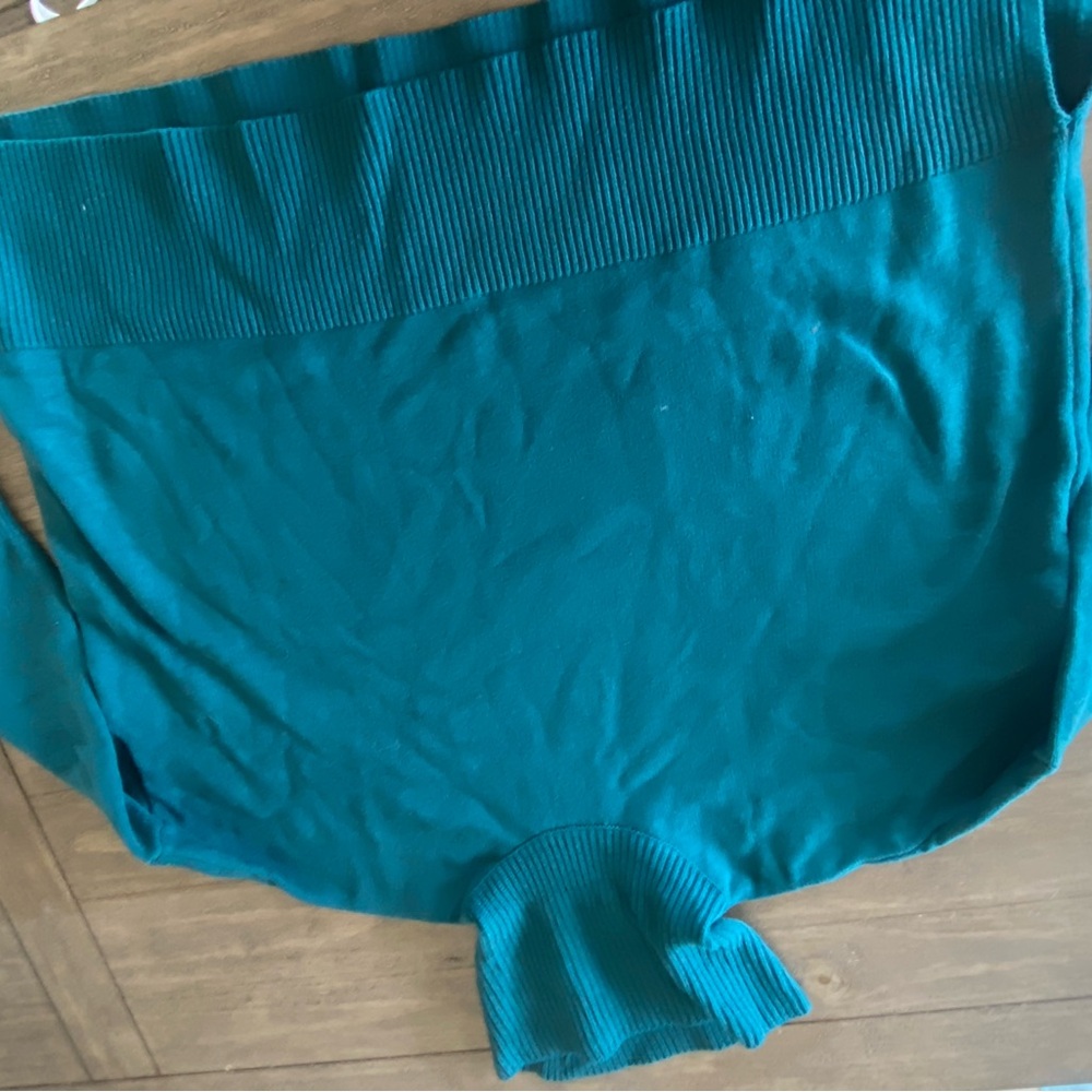 LOFT Teal Cowl Neck Sweater